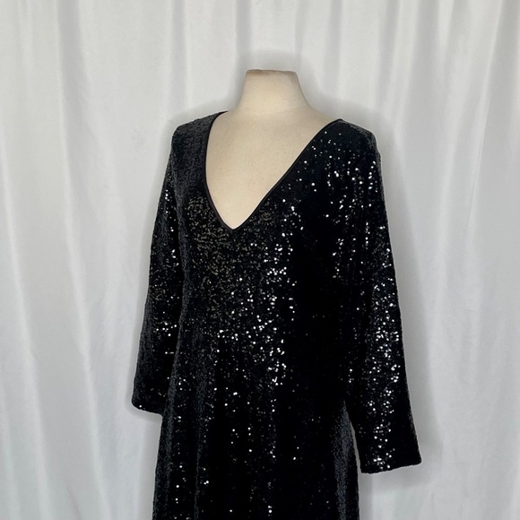 TORRID Special Occasion Black Sequin Skater Dress Party Cocktails Size 2 2X XXL - Picture 6 of 14